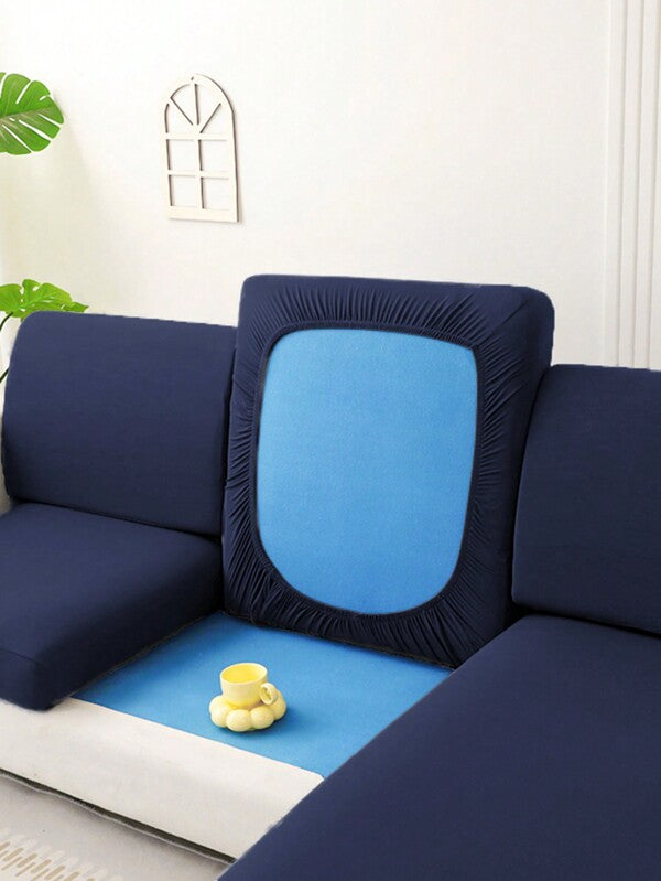 1pc Style Solid Color Milk Silk Elastic Sofa Cover, Suitable For Four Seasons