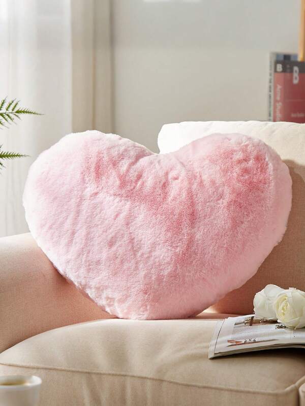 1pc Heart Shaped Throw Pillow, Cute Heart Decor Cushion, Soft Decorative Pillow, Suitable For Sofa, Bedroom, Living Room, Home Decor, Room Decor, Daily Party, Wedding, Valentine's Day Gift, Spring/Summer Pillow, Outdoor Pillows, Garden Cushions